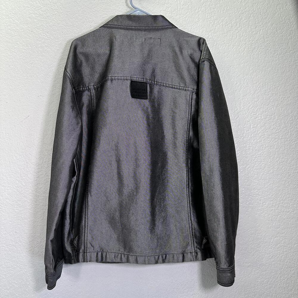 Men’s XL Marithe Francois Girbaud Silver Denim Jacket 90’s vintage oversized - Picture 3 of 6